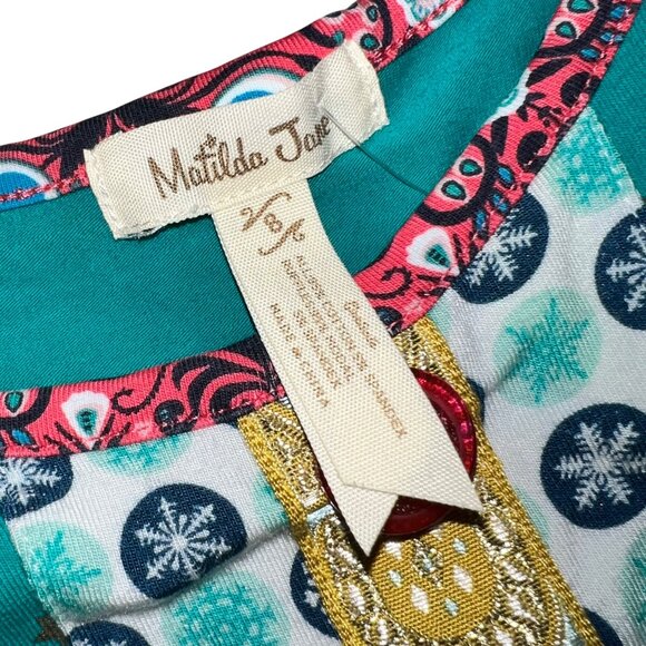 Matilda Jane Friends Forever Clover Dress Holiday Christmas snowflake NWT Size 8 - Picture 4 of 4